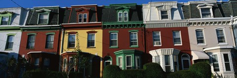 Framed Row Houses Philadelphia PA Print