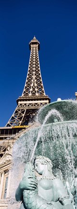 Framed Fountain Eiffel Tower Las Vegas NV Print