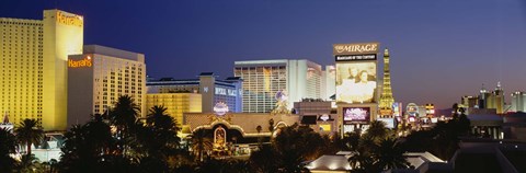Framed Las Vegas at dusk, Nevada Print