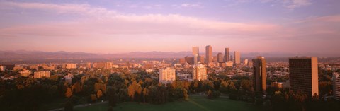 Framed Long White Clouds Over Denver Print