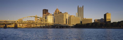 Framed Buildings and Bridge in Pittsburgh, Pennsylvania Print