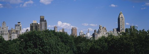 Framed Manhattan Buildings Rising above the Trees Print