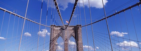 Framed Brooklyn Bridge Cables and Tower, New York City Print