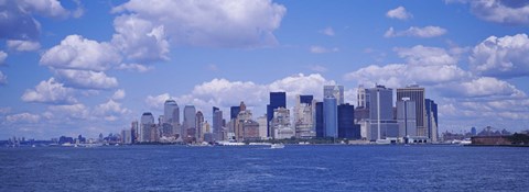 Framed Skyscrapers on the waterfront, Manhattan Print