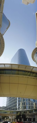 Framed Low angle view of buildings in a city, Enron Center, Houston, Texas Print
