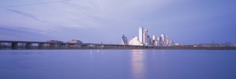 Framed Buildings on the waterfront, Dallas, Texas, USA Print
