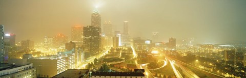 Framed USA, Georgia, Atlanta, Fog in Atlanta Print