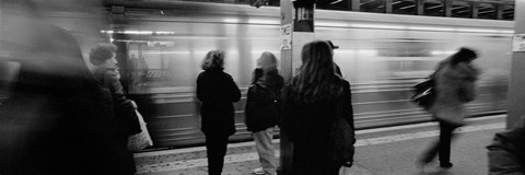 Framed Subway, Station, NYC, New York City, New York State, USA Print