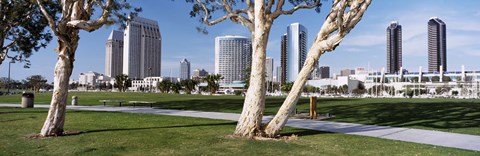 Framed Embarcadero Marina Park, San Diego, California, USA Print