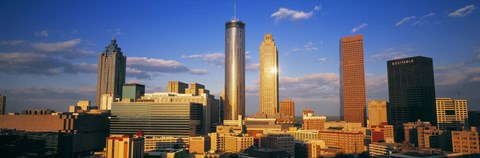 Framed Atlanta, Georgia Skyline (day) Print