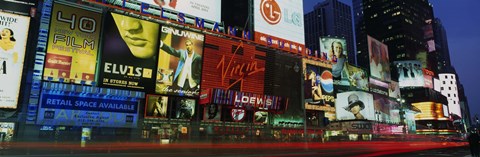 Framed Billboards On Buildings In A City, Times Square, NYC, New York City, New York State, USA Print