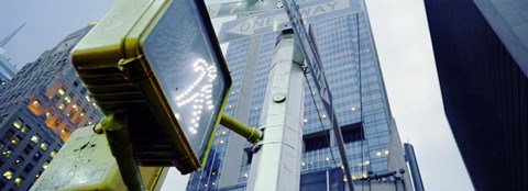 Framed Walk Signal New York New York USA Print