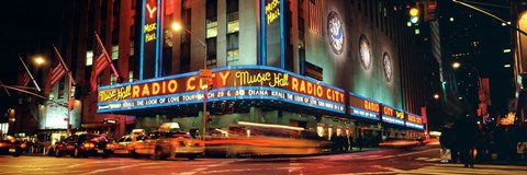 Framed Manhattan, Radio City Music Hall, NYC, New York City, New York State, USA Print