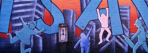 Framed Mural, NYC, New York City, New York State, USA Print