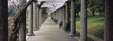 Framed Columns Along A Path In A Garden, Maymont, Richmond, Virginia, USA Print