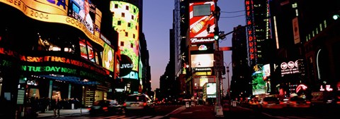 Framed Times Square, New York City at night Print