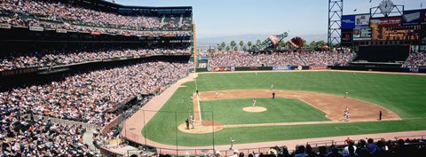 Framed High angle view of a stadium, Pac Bell Stadium, San Francisco, California Print