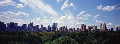 Framed Skyscrapers In A City, Manhattan, NYC, New York City, New York State, USA Print