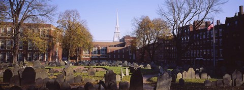 Framed Copp&#39;s Hill Burying Ground, Freedom Trail, Boston, Massachusetts Print