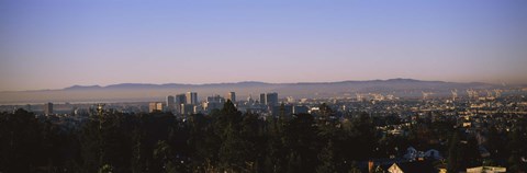 Framed High angle view of a cityscape, Oakland, California, USA Print