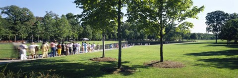 Framed Tourists at a memorial, Vietnam Veterans Memorial, Washington DC, USA Print