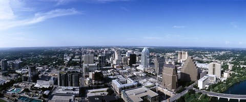 Framed High angle view of a city, Austin, Texas, USA Print