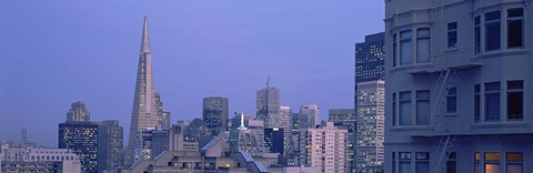 Framed San Francisco Skyline at Dusk Print