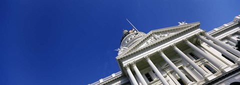 Framed Low angle view of a government building, California State Capitol Building, Sacramento, California Print