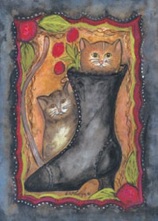 Framed Puss in Boots Print