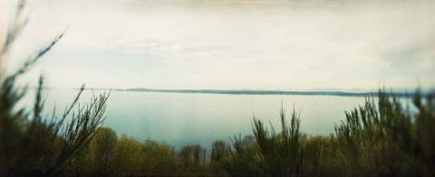 Framed Park along an inlet, Puget Sound, Discovery Park, Magnolia, Seattle, Washington State, USA Print