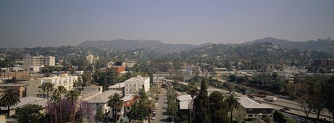 Framed Buildings in a city, Hollywood, City of Los Angeles, California, USA Print