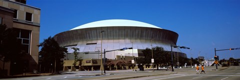 Framed Low angle view of a stadium, Louisiana Superdome, New Orleans, Louisiana, USA Print