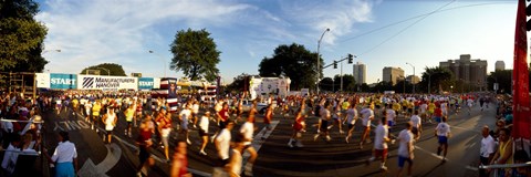 Framed People participating in a marathon, Chicago, Cook County, Illinois Print
