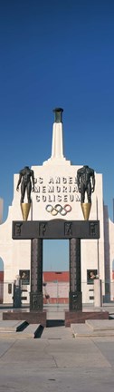 Framed Entrance of a stadium, Los Angeles Memorial Coliseum, Los Angeles, California, USA Print