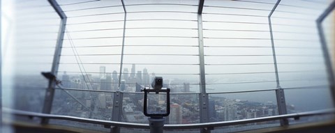 Framed City viewed from the Space Needle, Queen Anne Hill, Seattle, Washington State, USA Print