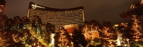 Framed Hotel lit up at night, Wynn Las Vegas, The Strip, Las Vegas, Nevada, USA Print