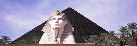 Framed Statue in front of a hotel, Luxor Las Vegas, The Strip, Las Vegas, Nevada, USA Print