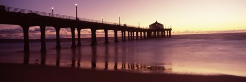 Framed Manhattan Beach Pier, California Print