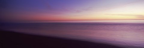 Framed Ocean at sunset, Los Angeles County, California, USA Print