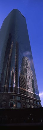 Framed Low angle view of a skyscraper in a city, City Of Los Angeles, Los Angeles County, California, USA Print