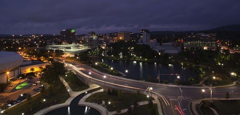Framed High angle view of a city, Big Spring Park, Huntsville, Madison County, Alabama, USA Print