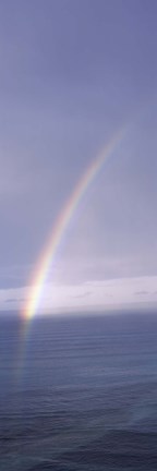 Framed Rainbow over ocean, Honolulu, Oahu, Hawaii, USA Print