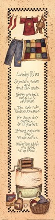 Framed Laundry Rules Print