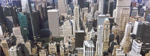 Framed Bryant Park and surrounding buildings, Manhattan, New York City, New York State, USA Print