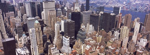 Framed Aerial view of midtown Manhattan, New York City, New York State, USA Print
