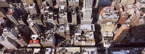 Framed Skyscraper roof tops, Manhattan, New York City, New York State, USA Print