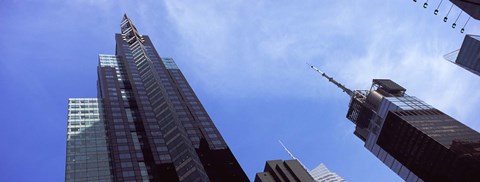 Framed Low angle view of skyscrapers in a city, New York City, New York State, USA 2011 Print