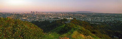 Framed Cityscape, Santa Monica, City of Los Angeles, Los Angeles County, California, USA Print