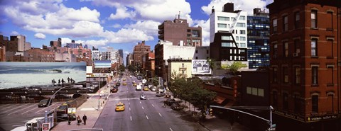 Framed High angle view of buildings along 10th Avenue, New York City, New York State, USA Print