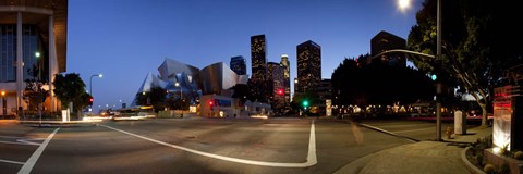 Framed Concert hall lit up at night, Walt Disney Concert Hall, City Of Los Angeles, Los Angeles County, California, USA 2011 Print